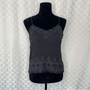 American Eagle Outfitters Gray Lace Sleeveless Camisole Top